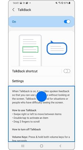 Use TalkBack to browse the web with Chrome .
